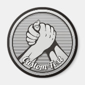 Arm worstling Silver Magneet (Voorkant)