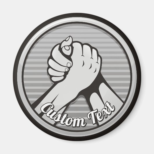 Arm worstling Silver Magneet (Voorkant)