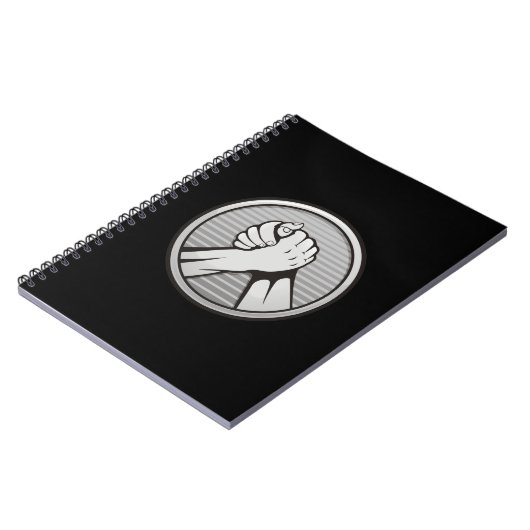 Arm worstling Silver Notitieboek (Linkerzijde)