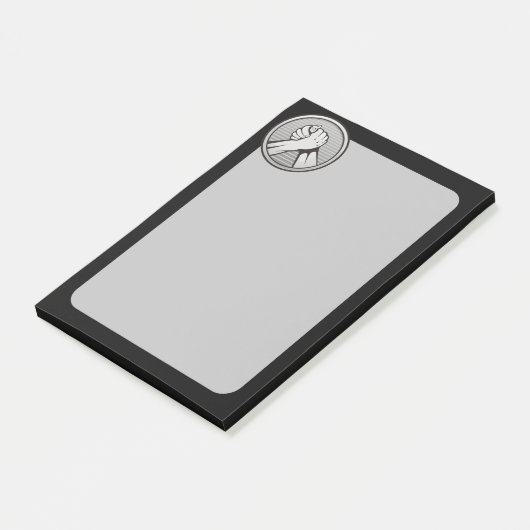 Arm worstling Silver Post-it® Notes (Schuin)