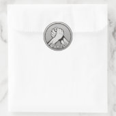 Arm worstling Silver Ronde Sticker (Tas)