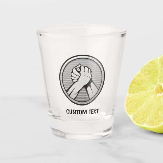 Arm worstling Silver Shot Glas (Voorkant)