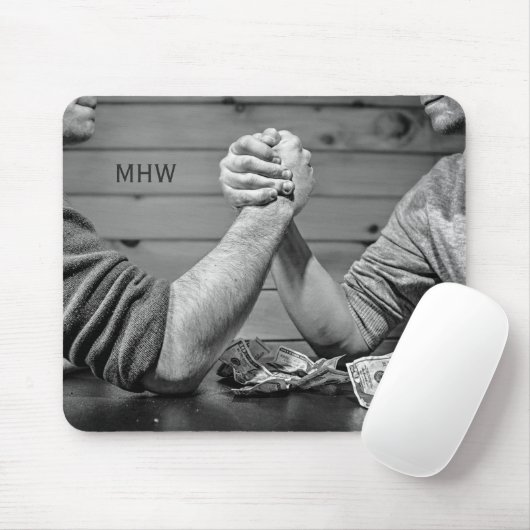 Arm Wresting Custom monogram mousepad Muismat (Met muis)