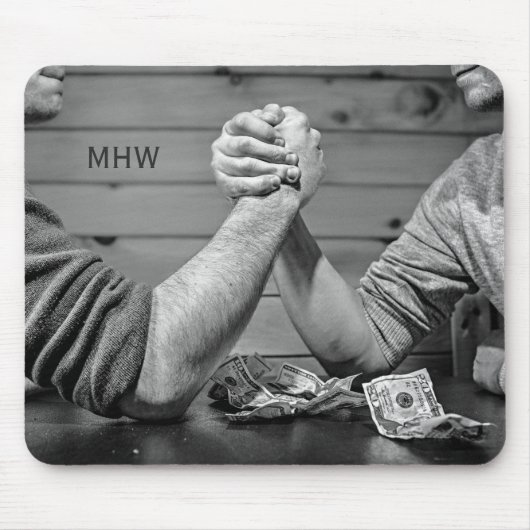 Arm Wresting Custom monogram mousepad Muismat (Voorkant)