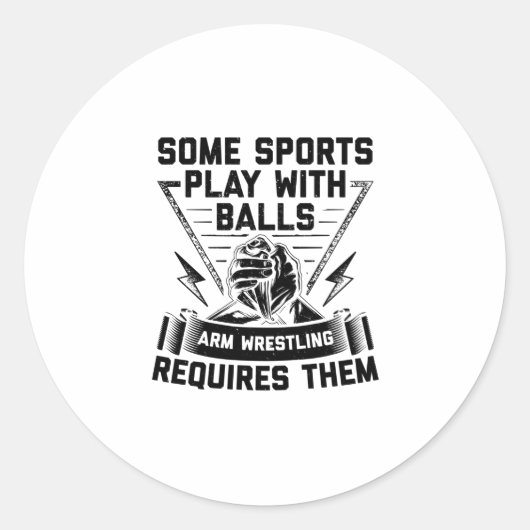 Arm Wresting Gezegden | Sport Opleiding Sport Gift Ronde Sticker (Voorkant)