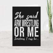Arm Wresting grappig geschenk Kaart (Voorkant)