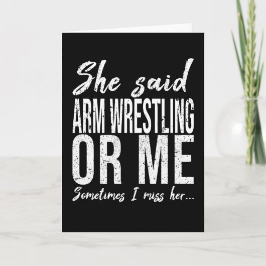 Arm Wresting grappig geschenk Kaart (Voorkant)
