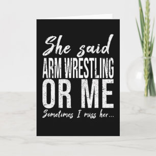 Arm Wresting grappig geschenk Kaart