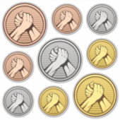 Arm Wresting Sticker set (Voorkant)