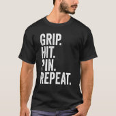 Arm Wrestler Grip Hit Pin Herhaal Arm Wresting 1 T-shirt (Voorkant)