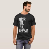 Arm Wrestler Grip Hit Pin Herhaal Arm Wresting 1 T-shirt (Voorkant volledig)