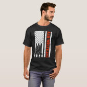 Arm Wrestler USA Flag Arm Wrestling T-shirt (Voorkant volledig)
