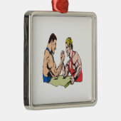Arm Wrestling 2 Metalen Ornament (Rechts)