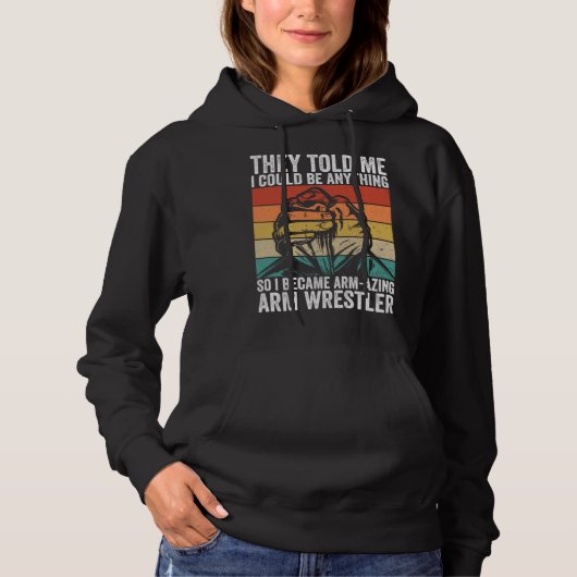 Arm Wrestling And Arm Wrestler Contest Hoodie (Voorkant)