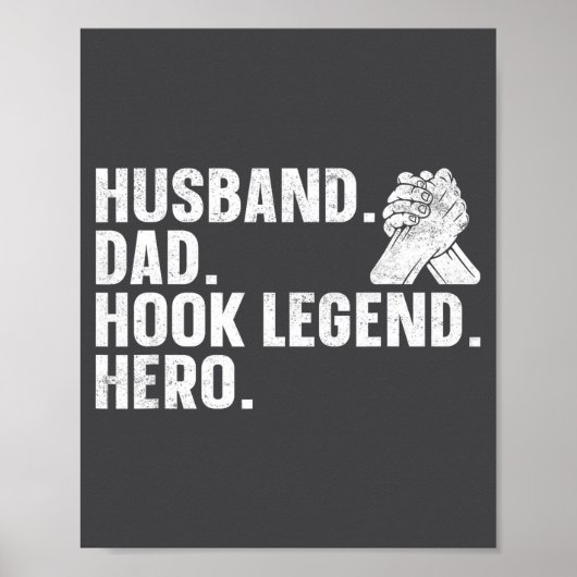 Arm Wrestling Arm Wrestler Husband. Dad. Hook Lege Poster (Voorkant)