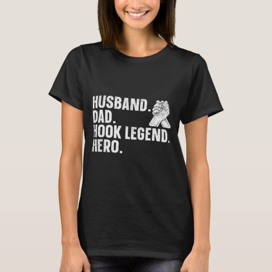 Arm Wrestling Arm Wrestler Husband. Dad. Hook Lege T-shirt (Voorkant)