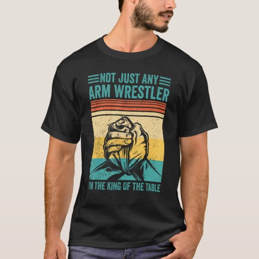 Arm Wrestling Arm Wrestler Ik De Koning Van De Tab T-shirt (Voorkant)