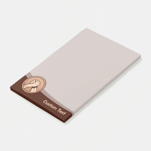 Arm Wrestling Bronze Post-it® Notes (Schuin)