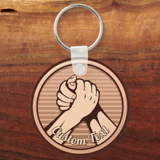 Arm Wrestling Bronze Sleutelhanger (Voorkant)