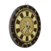 Arm Wrestling Gold-dartboard met aangepaste tekst Dartbord (Voorkant Links)