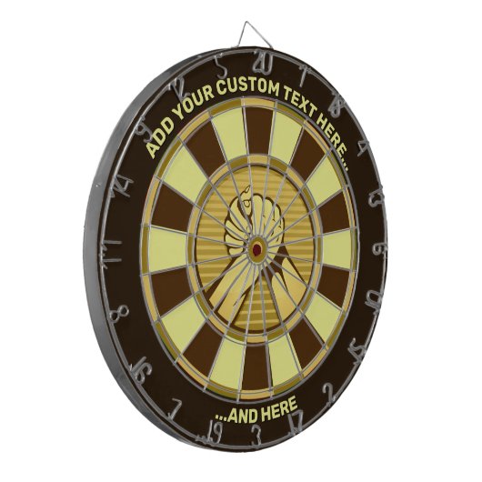 Arm Wrestling Gold-dartboard met aangepaste tekst Dartbord (Voorkant Links)