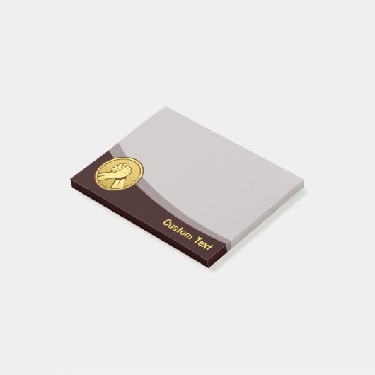 Arm Wrestling Gold Post-it® Notes (Schuin)