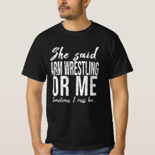Arm Wrestling grappig cadeau T-shirt