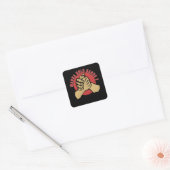 Arm Wrestling Holding Handen Vierkante Sticker (Envelop)