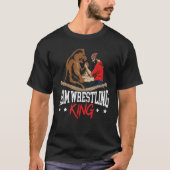 Arm Wrestling King Grip Pin Arm Wrestler T-shirt (Voorkant)