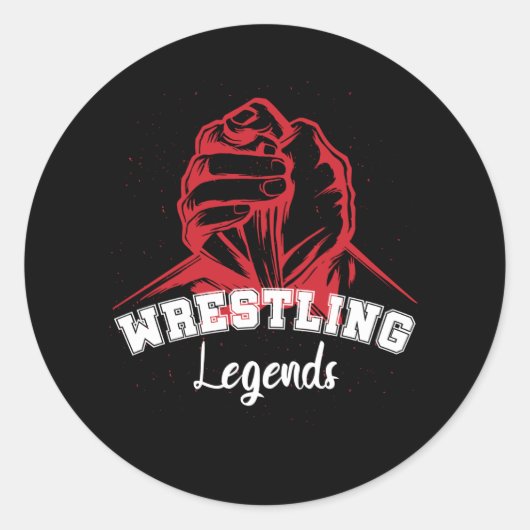 Arm Wrestling Ronde Sticker (Voorkant)