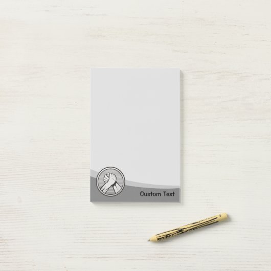 Arm Wrestling Silver Post-it® Notes (Op bureau)
