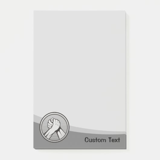 Arm Wrestling Silver Post-it® Notes (Voorkant)