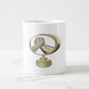 Arm Wrestling Trophy Grote Koffiekop