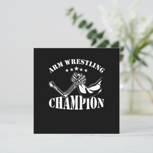 Arm Wrestling Wrestling Art Arm Wrestle Gift Kaart (Staand voorkant)