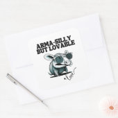 Arma-gekke maar liefelijk vierkante sticker (Envelop)