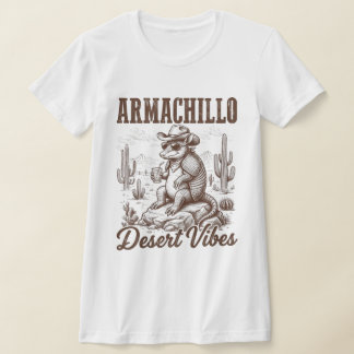 Armachillo Cowboy Armadillo Desert Vibes Funny T-shirt