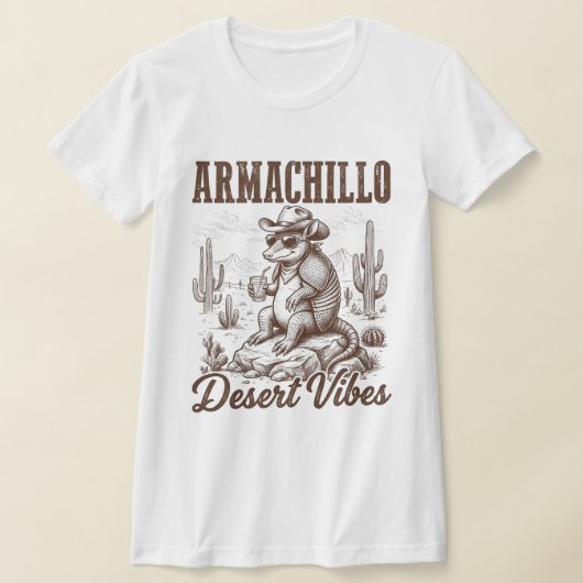 Armachillo Cowboy Armadillo Desert Vibes Funny T-shirt (Laagn)