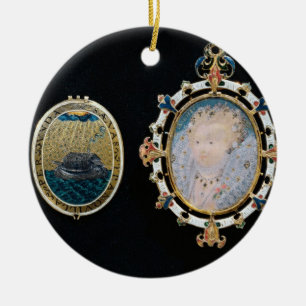 Armada Jewel, miniatuur van koningin Elizabeth I e Keramisch Ornament