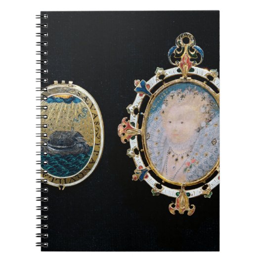 Armada Jewel, miniatuur van koningin Elizabeth I e Notitieboek (Voorkant)