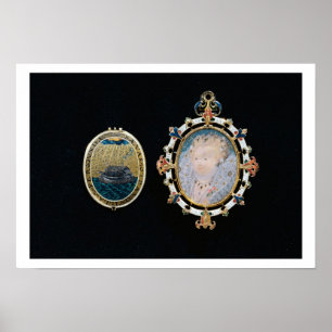 Armada Jewel, miniatuur van koningin Elizabeth I e Poster