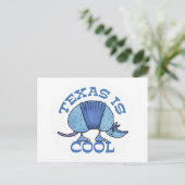 Armadillo Blue-Texas is Cool Briefkaart (Staand voorkant)