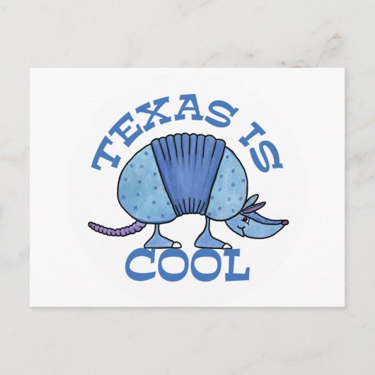 Armadillo Blue-Texas is Cool Briefkaart (Voorkant)