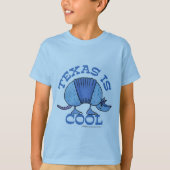 Armadillo Blue-Texas is Cool T-shirt (Voorkant)