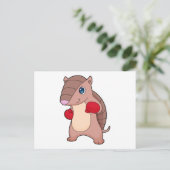 Armadillo Boksen Boks handschoenen Briefkaart (Staand voorkant)