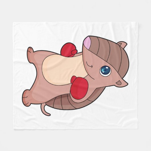 Armadillo Boxer Boxer Boxing-handschoenen Fleece Deken (Voorkant (Horizontaal))