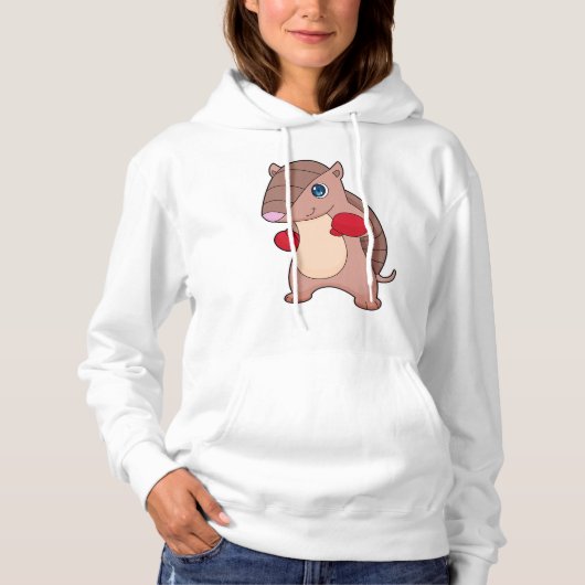 Armadillo Boxer Boxer Boxing-handschoenen Hoodie (Voorkant)