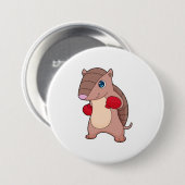 Armadillo Boxer Boxer Boxing-handschoenen Ronde Button 7,6 Cm (Voorkant /achterkant)