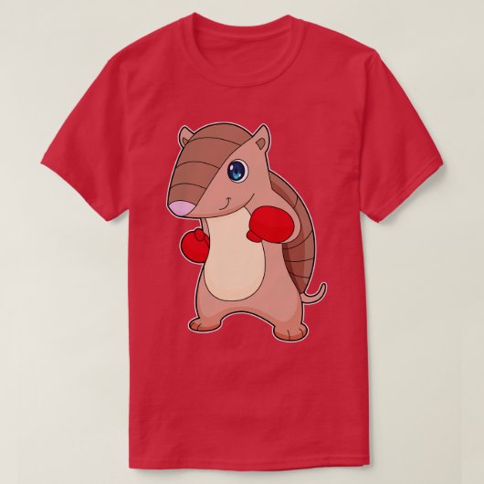 Armadillo Boxer Boxer Boxing-handschoenen T-shirt (Design voorkant)