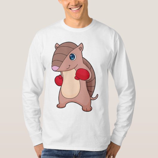 Armadillo Boxer Boxer Boxing-handschoenen T-shirt (Voorkant)