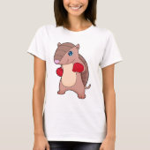 Armadillo Boxer Boxer Boxing-handschoenen T-shirt (Voorkant)